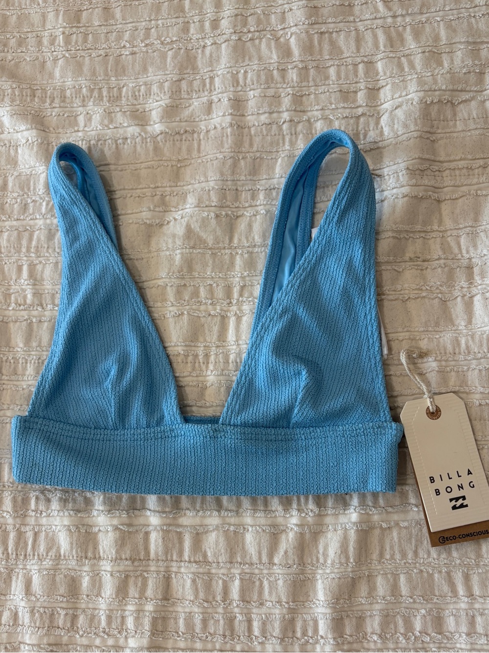 NWT Billabong Women’s Blue Bikini Top Sunrays Remi Plunge